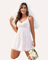 Lace Nightgown Full Slip Dress